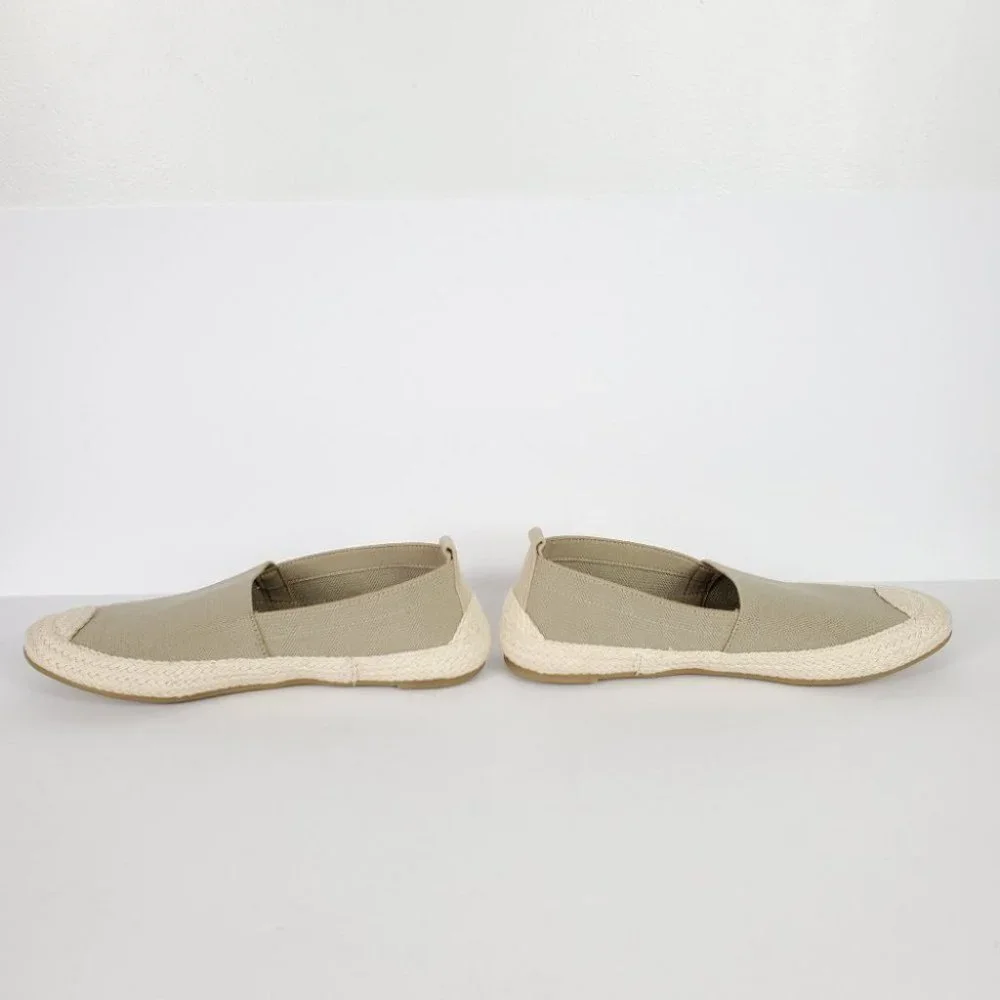 Lauren Ralph Lauren Tan Espadrilles Stretchy Slip On Flats Size 6